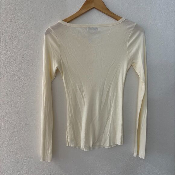 Michael Stars Tops - Michael Stars Cream Henley
